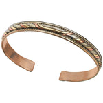 Copper and Brass Cuff Bracelet: Healing Twist
