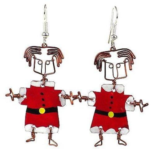 Dancing Girl Santa Earrings - Creative Alternatives