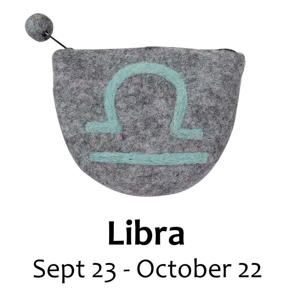 Felt Libra Zodiac Coin Purse