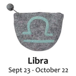 Felt Libra Zodiac Coin Purse