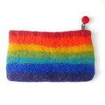 Handmade Felt Rainbow Clutch