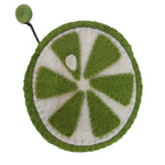 Handmade Felt Fruit Coin Purse - Lime